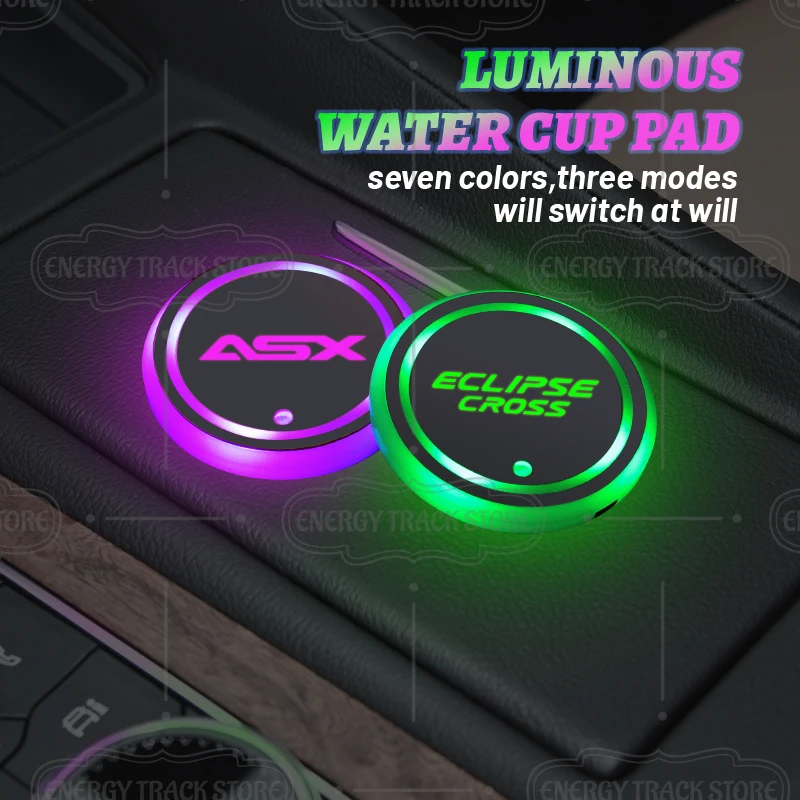 1/2 шт. для Mitsubishi ASX Eclipse крест Ралли Арт-эмблема автомобиль подставка LED держатель для стакана с водой аксессуары