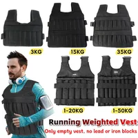 Running Weighted Vest 3/15/35kg 1-20/1-50KG Adjustable Workout Weight Vest Exercise Vest for Workout Strength Training Running