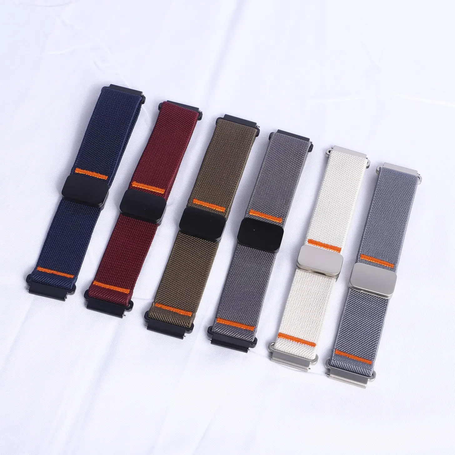 Magnetic Nylon Bracelet Watch Strap for Smartwatches (20mm/22mm)