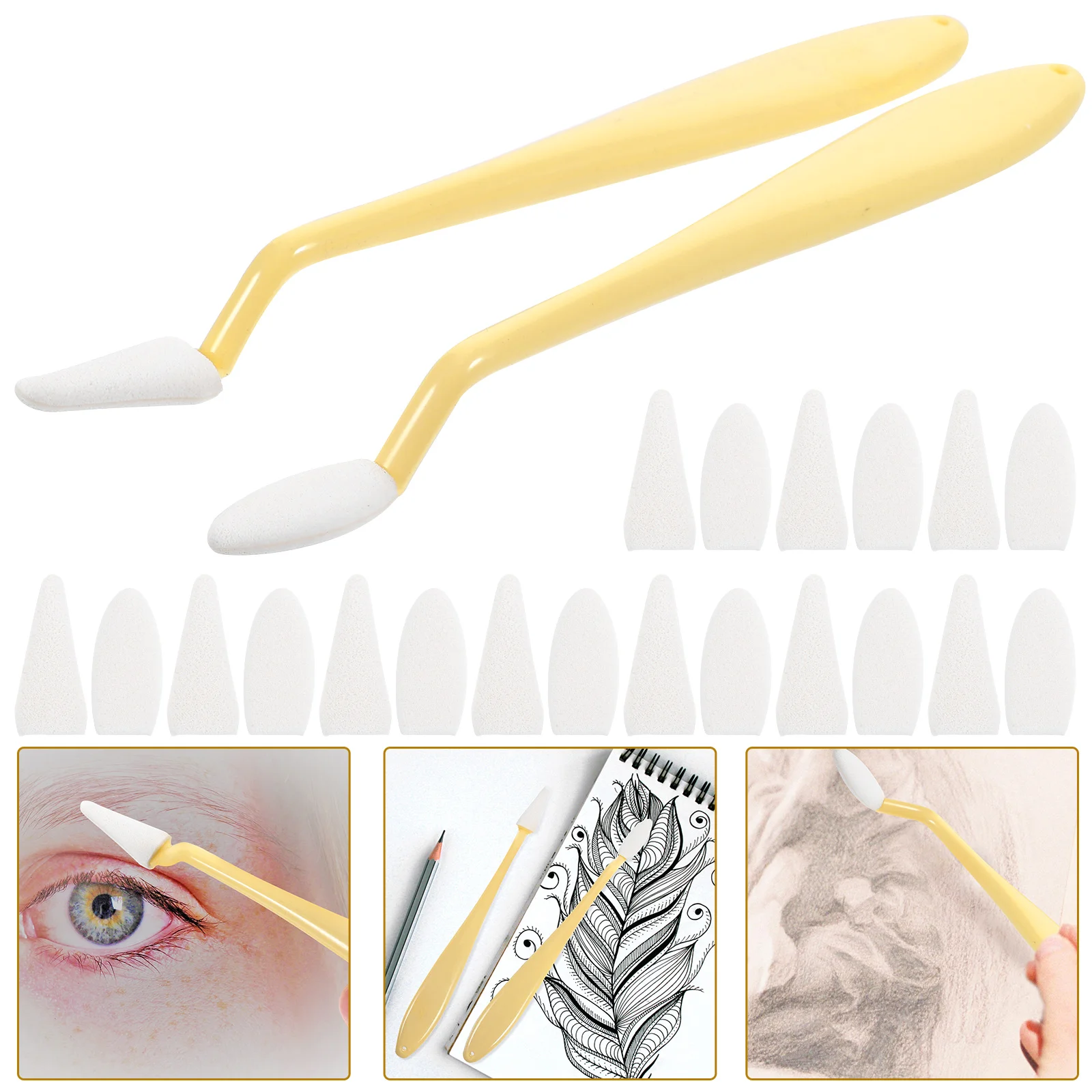 

Sketch Drawing Tools Smear Eraser Painting 1 Set of Special Tissue Pens for Students (yellow)
