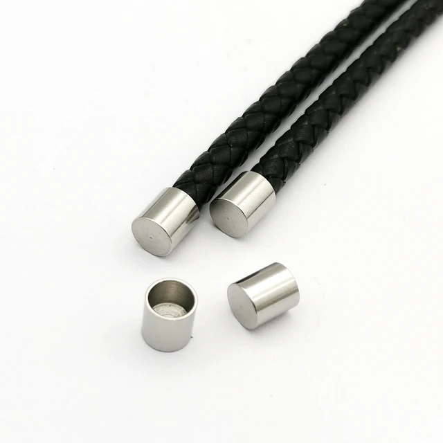 Connettori Per Monili In Acciaio Inox - 20-30 Pezzi Crimp End Bead Per Collane E Braccialetti Fai Da Te - Oro 6.5mm