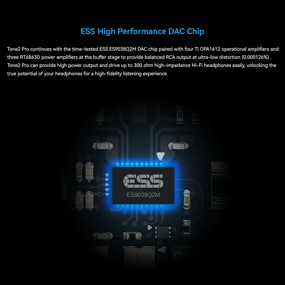 Khadas Tone2 Pro HiFi DAC Portable Desktop DAC AMP ES9038Q2M Amplificador MQA 768K/32Bit and Native DSD512 for Home Audio audio converter amplifier