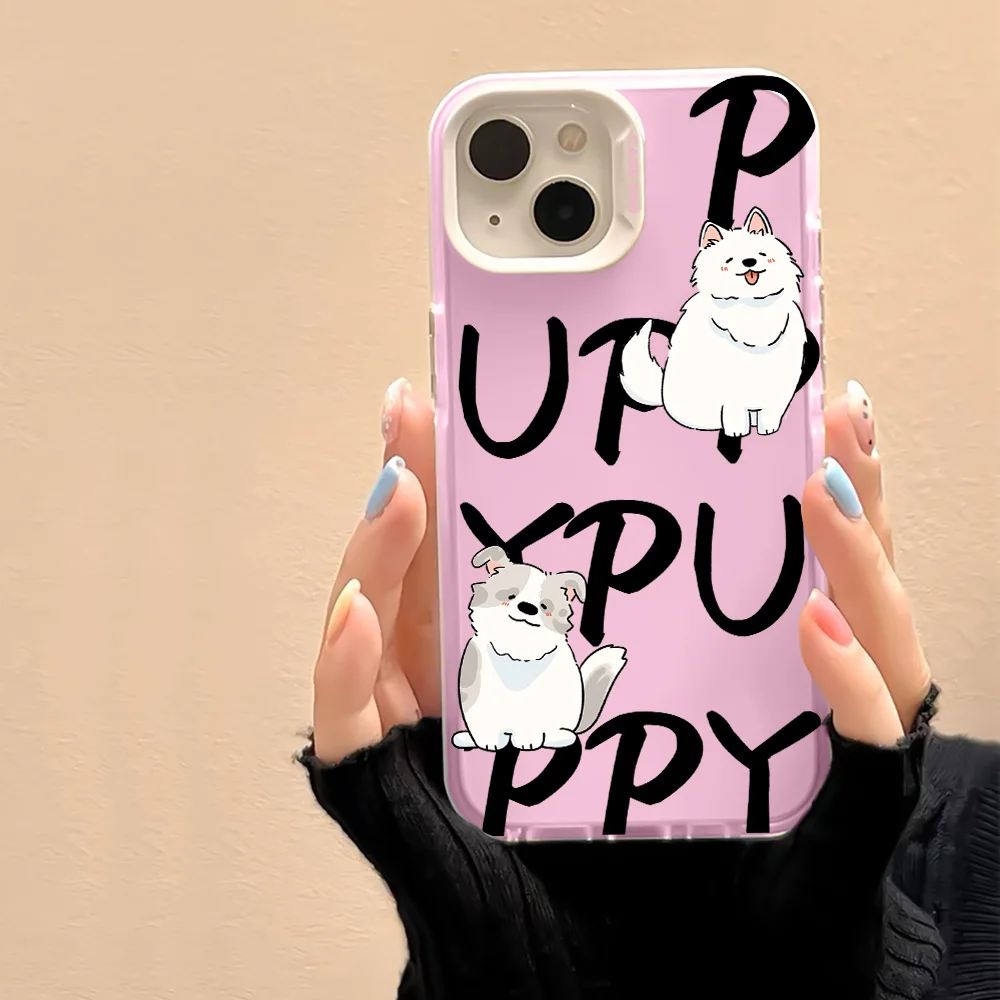 

Fashion Korean Dog Phone Case for IPhone 14 13 ProMax XR XS Max 7 8 Plus SE 12 11 Soft Transparent Silicone Protection Shell