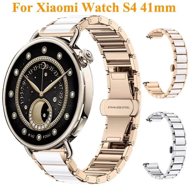 Ceramic Bracelet Strap: Slim 18mm Women's Watchband, Elegant Design