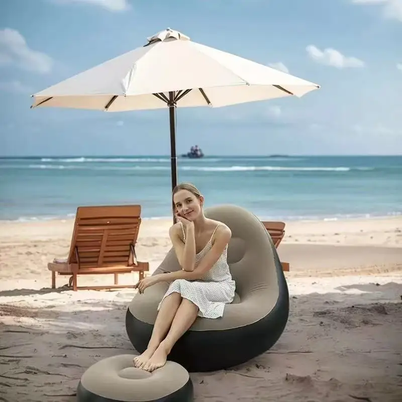 Inflatable Lounge Chair for Adults, Folding Portable Lazy Sofa