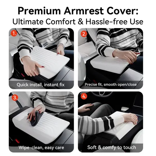 YZ  For Tesla Model Y YL Juniper Model 3 Highland TPE Armrest Cover Soft Case Center Arm Rest Pad Anti-scratch 2026 Accessories - Image 6