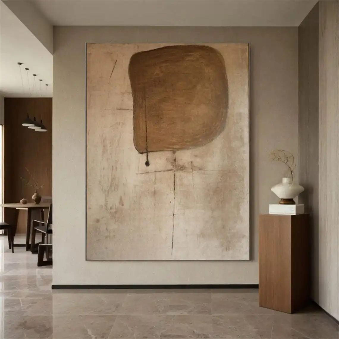 Wabi-Sabi Wall Art Black Beige Abstract Painting Medieval Black Beige Handmade Canvas Oil Painting Black Minimalist Wall Decor Wabi-Sabi Wall Art Black Beige Abstract Painting Medieval Black Beige Handmade Canvas Oil Painting Black Minimalist Wall Decor