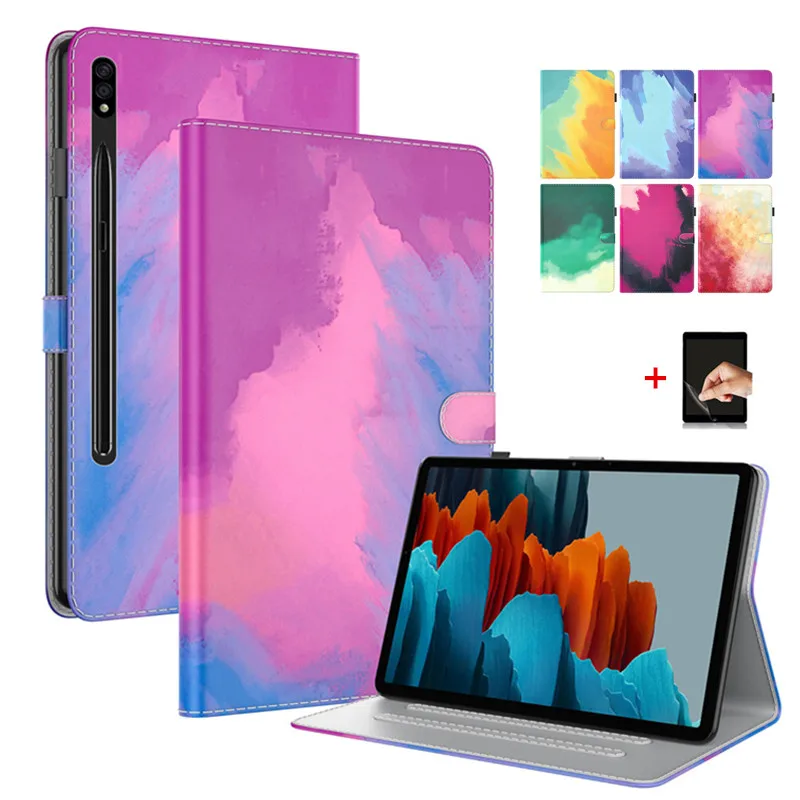 Чехол для планшета Samsung Galaxy Tab S7 FE 12 4 " кожаный чехол-подставка Plus/S7 + Подарочный