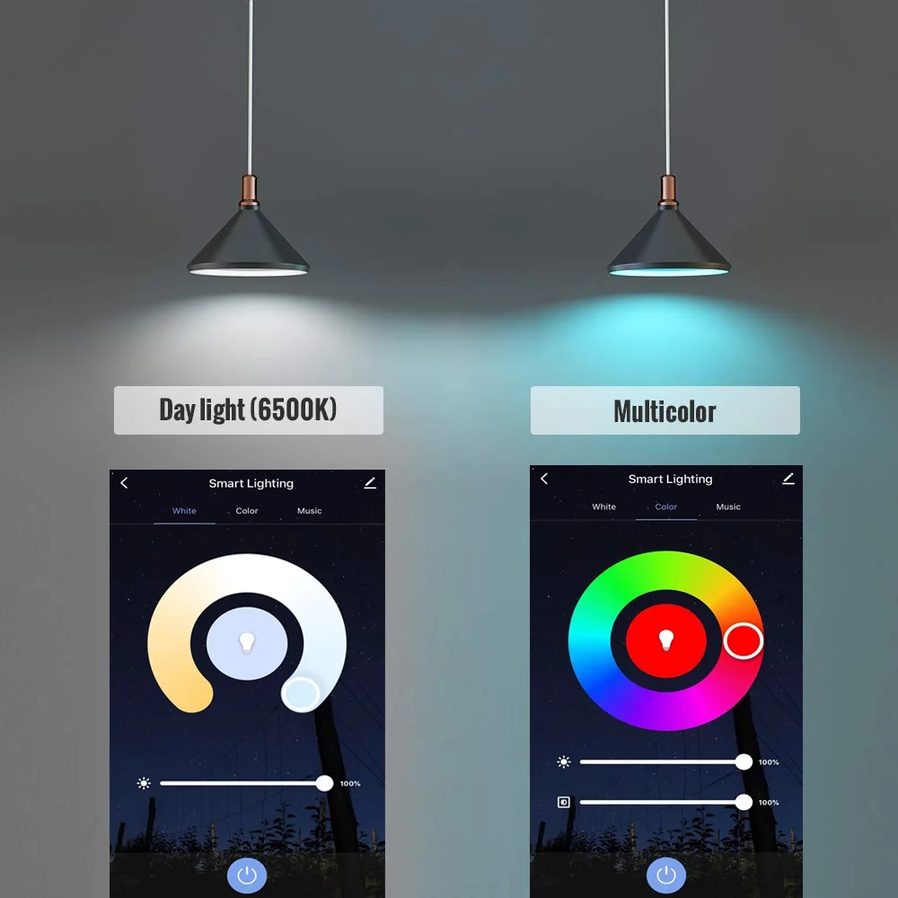 Smart Led Lamp Zigbee 3.0 Tuya Led Light Bulb RGB+WW+CW E27 Smart Home Led Lamp Compatible with Alexa Google Assistant Christmas Party Decor