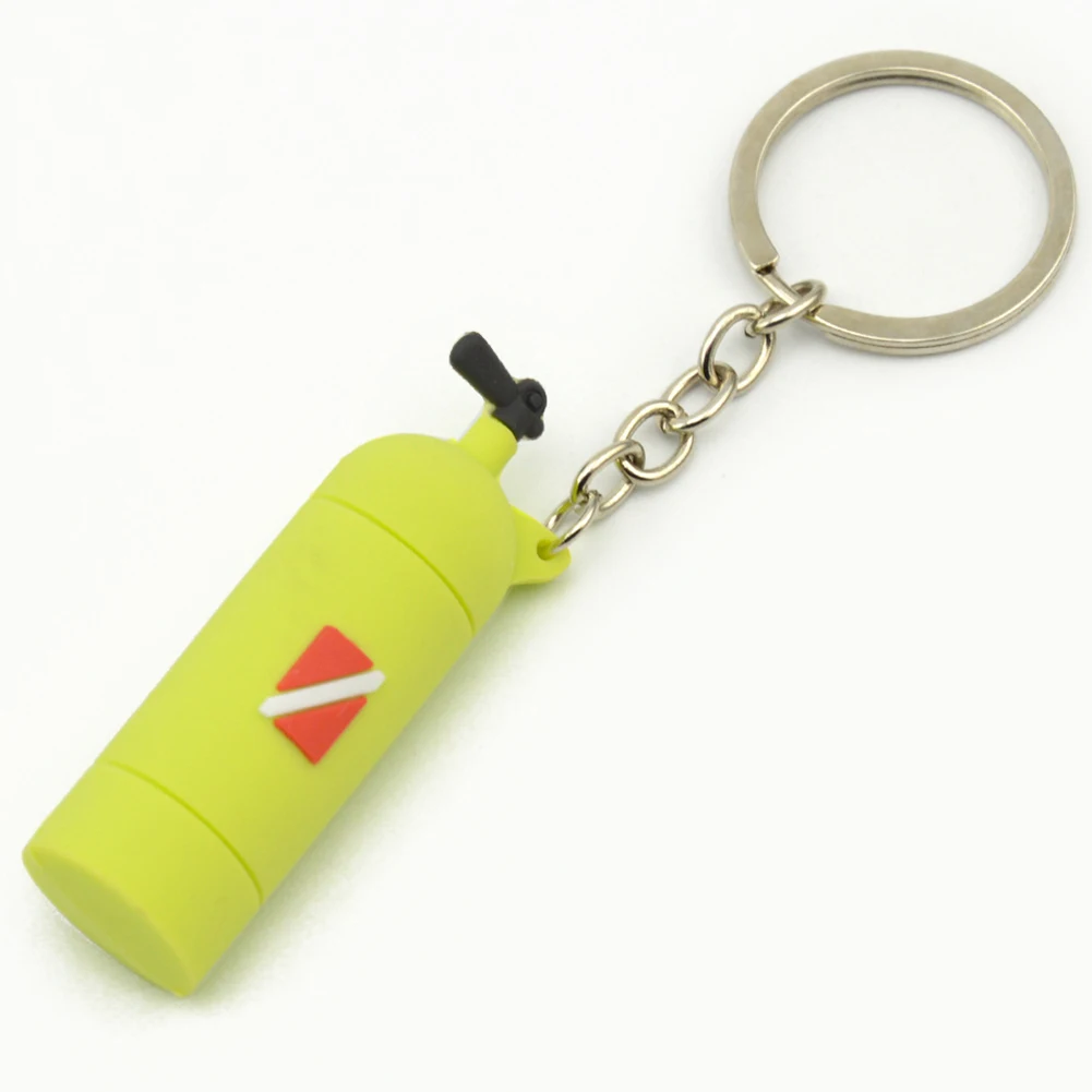 Air Tank Keychain Keep Diving Gear Organized Identifiable Suba Diving Air Tank Keychain Silicone Key Ring