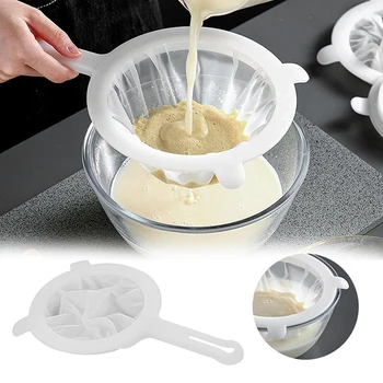 200 Mesh Kitchen Filter Knit Fine Colino Straw Nylon Filter Plastic Spoon Soy Juice Yogurt Colino For Food Kitchen Tools 1