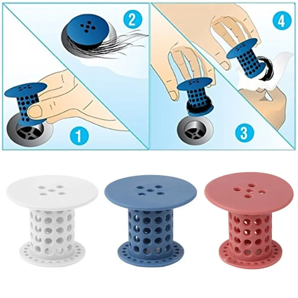 Drain Stopper Durable Shower Rubber Floor Drain Bathroom Sink Hair Catcher Tub Drain Protector Sink Stopper Plug