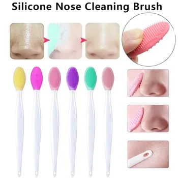 1PC Beauty Skin Care Wash Face Silicone Brush Exfoliating Nose Clean Blackhead Removal Brushes Skin Care Tools Beauty-health