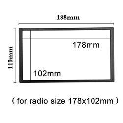 Enhanced Car Radio Frame for 9 - 10.1 Inch to 7 Inch Stereo DVD Player - Sleek Surround Panel with GPS Navigation Fascia Bezel (Frame for 178x102mm)