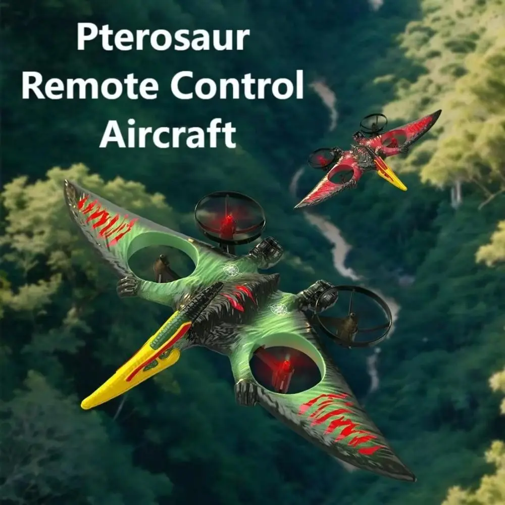 EPP Foam RC Dinosaur Aircraft Glider Toy Gravity Sensing Rechargeable Pterosaur RC Flying Toys Portable with Light