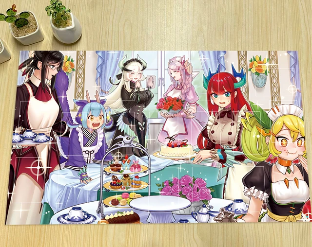 YuGiOh Dragonmaid Girls Playmat TCG CCG Board Game Trading Card Game Mat  Anime Mouse Pad Rubber Desk Mat Gaming Accessories Bag - AliExpress