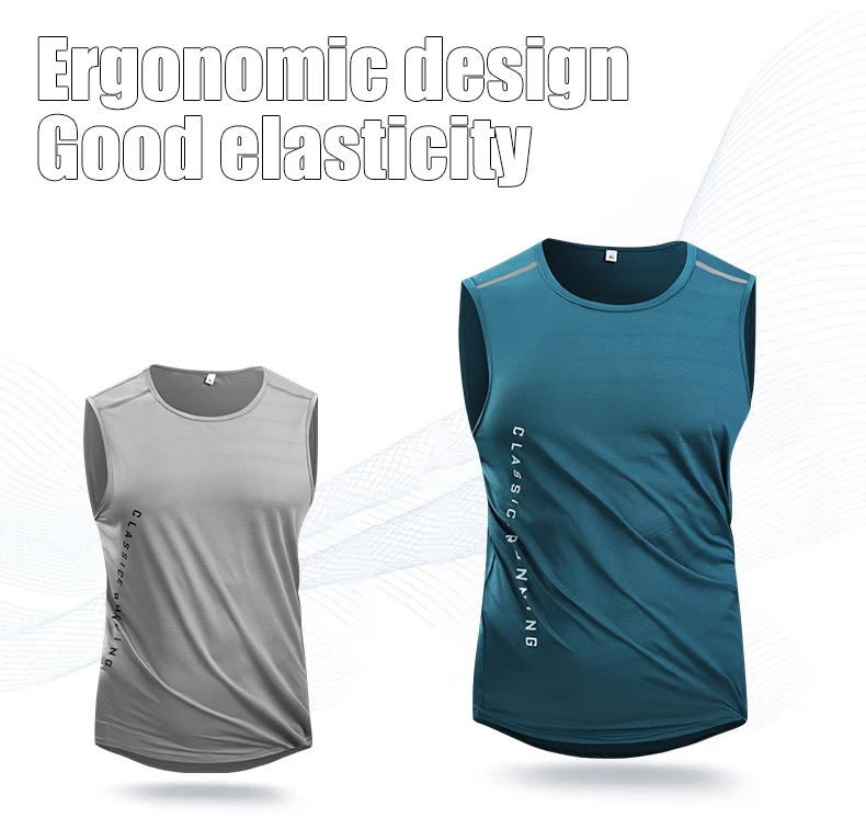 Mens Quick-Dry Running Vest - Breathable Sleeveless Gym Tank Top