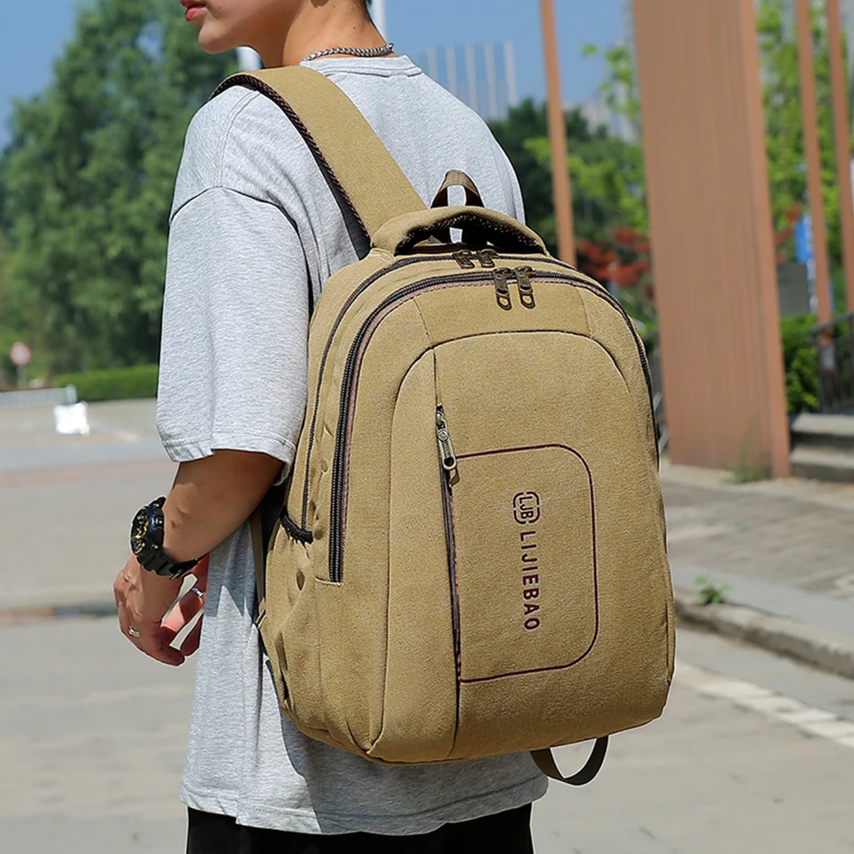 2024 New Fashion Men's And Women's Old Style Backpack High Quality Campus Student Business Travel Thickened Backpack Dark Blue