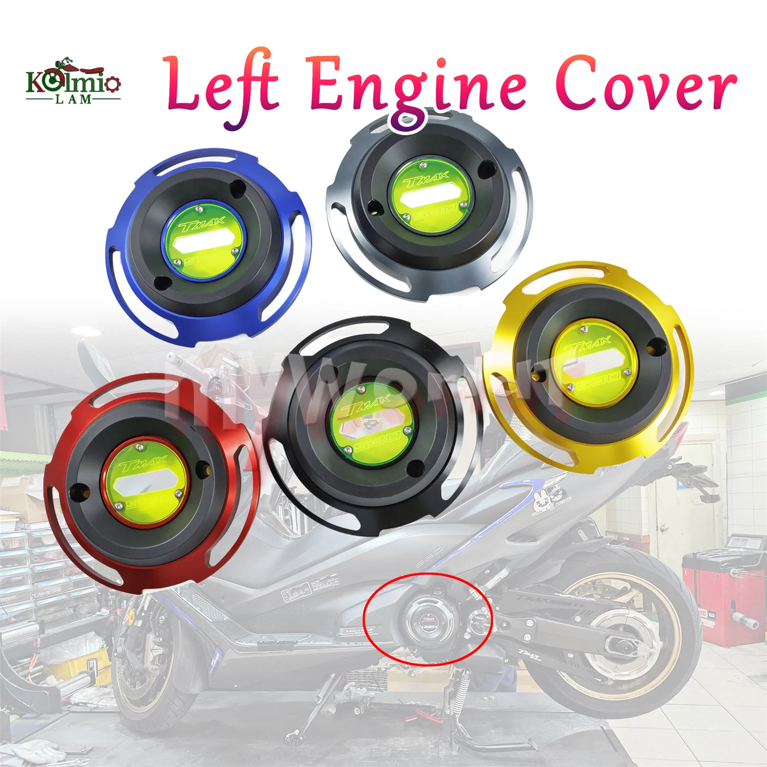 Fit For Yamaha TMAX530 DX SX-Motorcycle Left Engine Stator Cover Case Crankcase