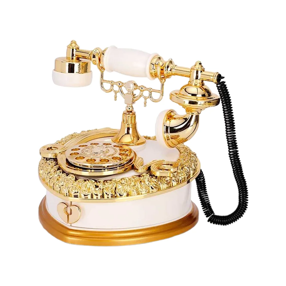 

Коробка для телефона в форме сердца, винтажная шкатулка для украшений, Музыкальная шкатулка с выдвижным ящиком для домашнего декора, подарок на день рождения