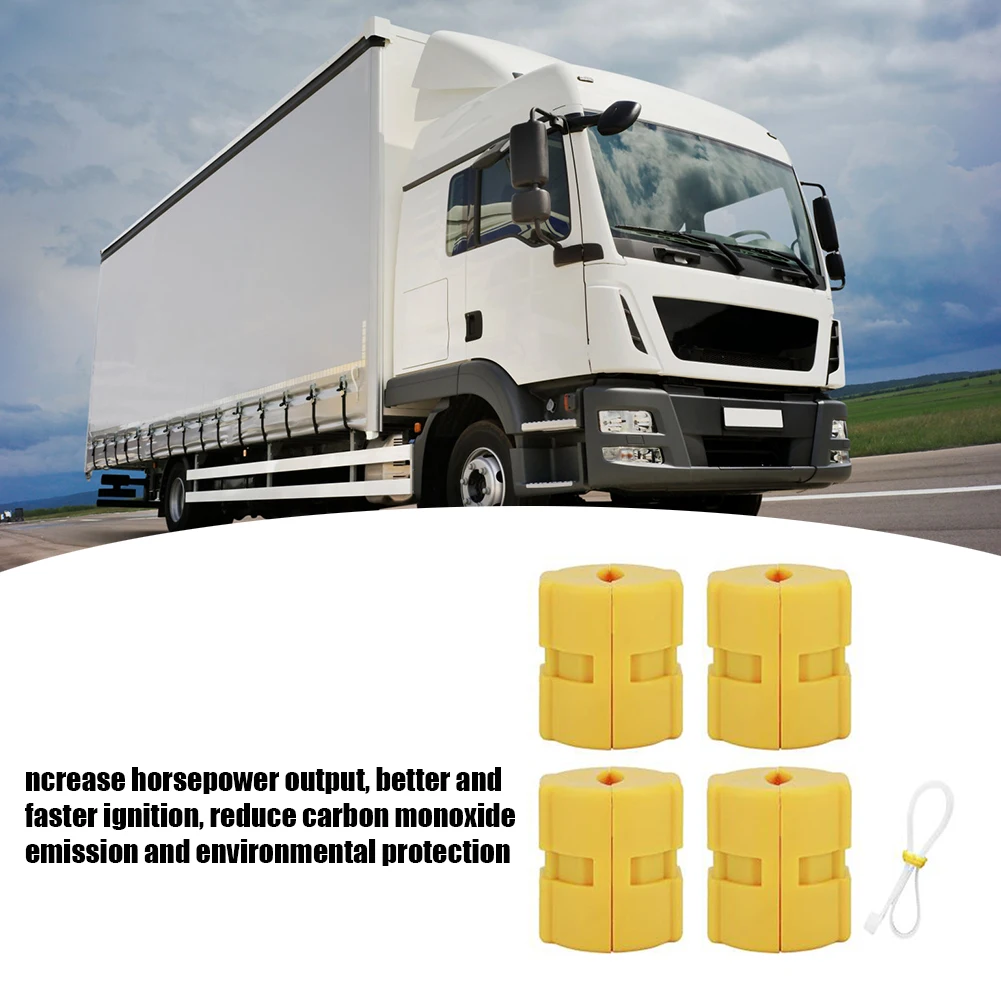 Universal Magnetic Fuel Gasoline Saver 4Pcs XP-2 Magnetic Fuel Economizer Magnetized Oil Auto Economy Vehicle Energy Saver