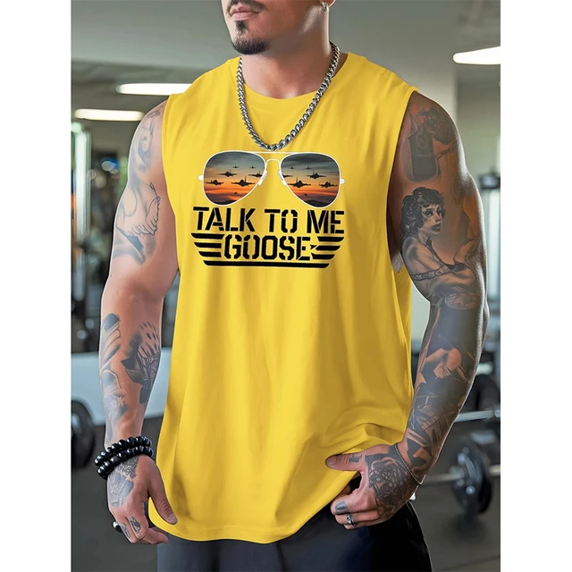 Funny Sunglasses Pattern Humour Tank Top For Men Gym Fitness Quick Dry Loose Sleeveless Shirt Summer Sport Fashion Fun Vest Tee 1