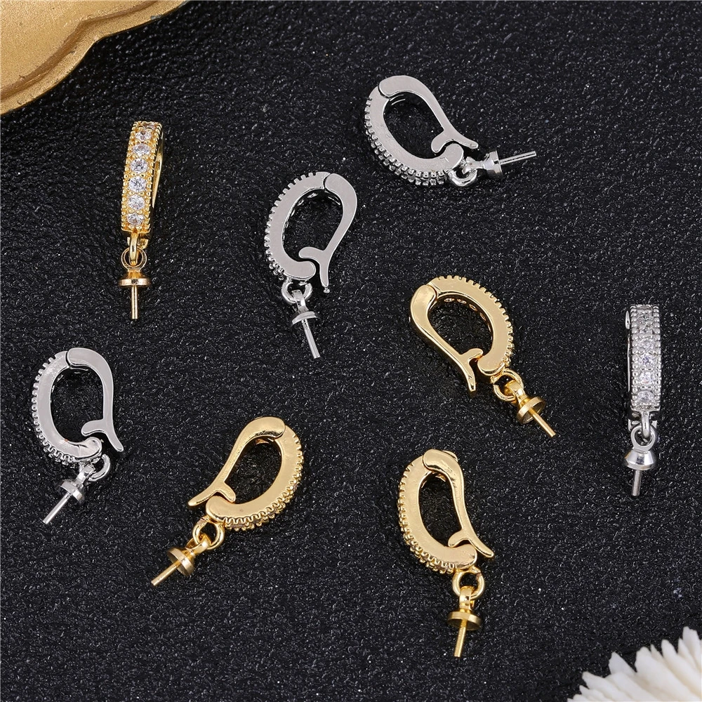 Juya 18K Gold versilbert Haken Ballen Clip Kautionen Verschlüsse Zubehör für DIY Handarbeiten Edelsteine Perlen Perlen Anhänger Schmuckherstellung – Detail 24