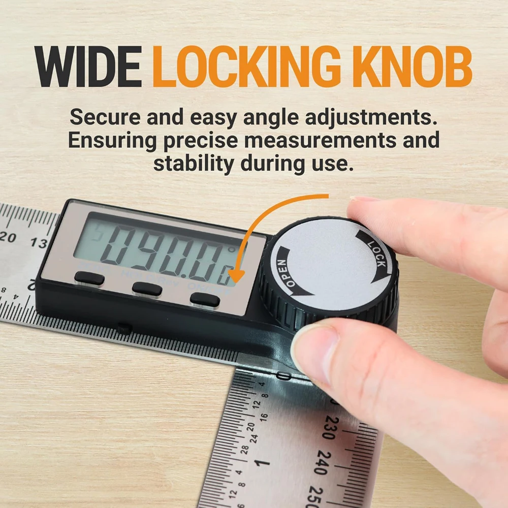 목공 측정 도구에 적합한 2 in 1 디지털 앵글 파인더 눈금자 감지기 스케일 고정밀 다기능 도구