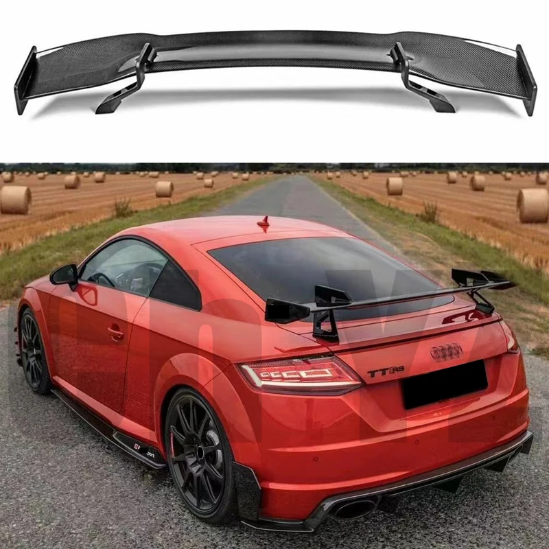 

Rear Genuine Carbon Fiber Trunk Spoiler Deck Wing For Audi New R8/TT/TTS/TTRS/S3/S4/S5/S6/S7/S8 Auto Accessories Car Styling