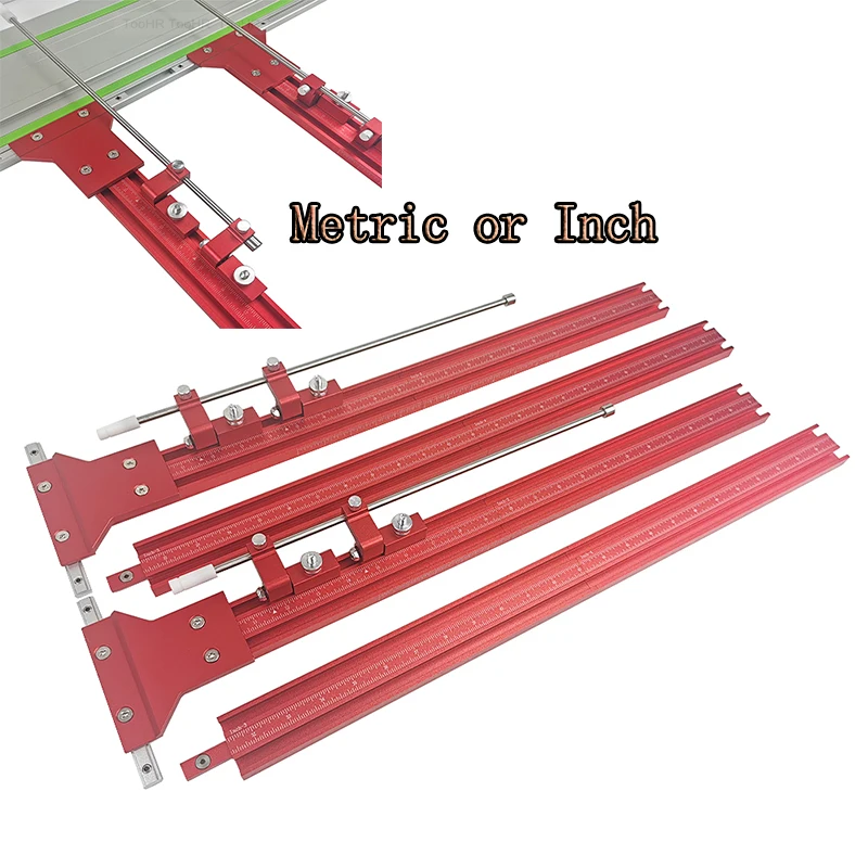 

Aluminum Alloy 1200mm Track Repeatable for Rail T-Track System Parallel Woodworking Tools Saw Slotting Cuts Metric/inch Guide