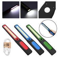 

LED Slim Work Light Lamp Flashlight Rechargeable Magnetic USB Torch