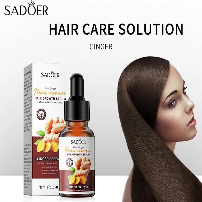 Hair Styling Serum for Frizzy & Dry Hair Ginger Essence Oil Leave-in Anti Frizz Conditioner Repairs Dry, Damaged