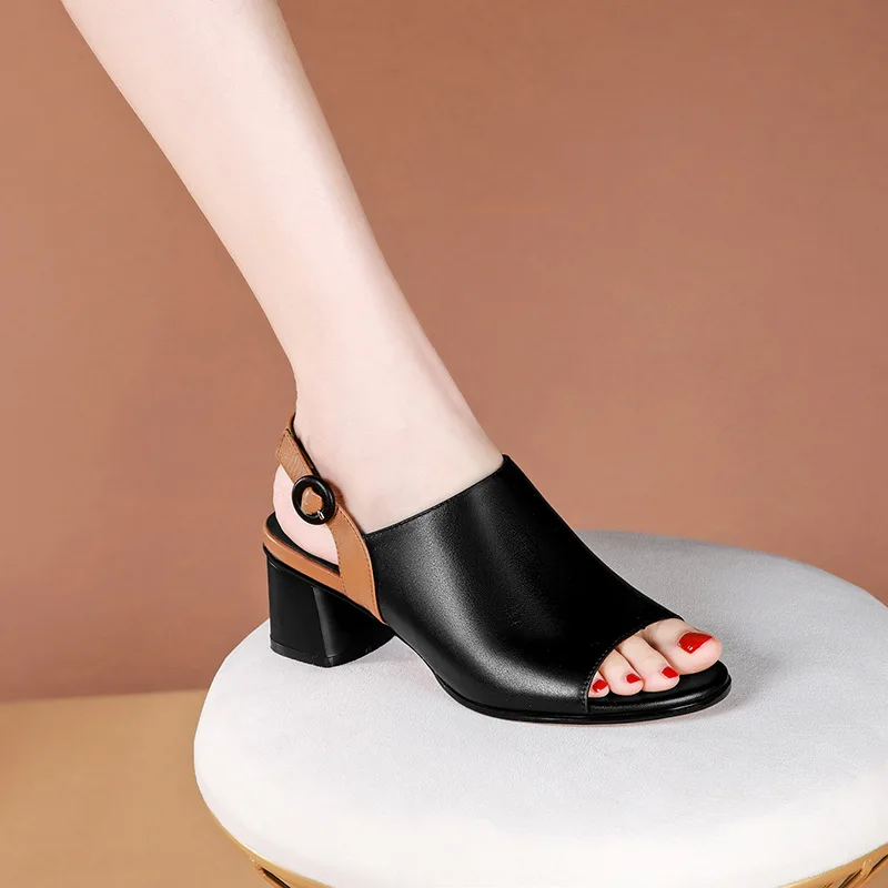 Heeled Sandals Summer Shoes for Women Pumps Peep Toe High Heels