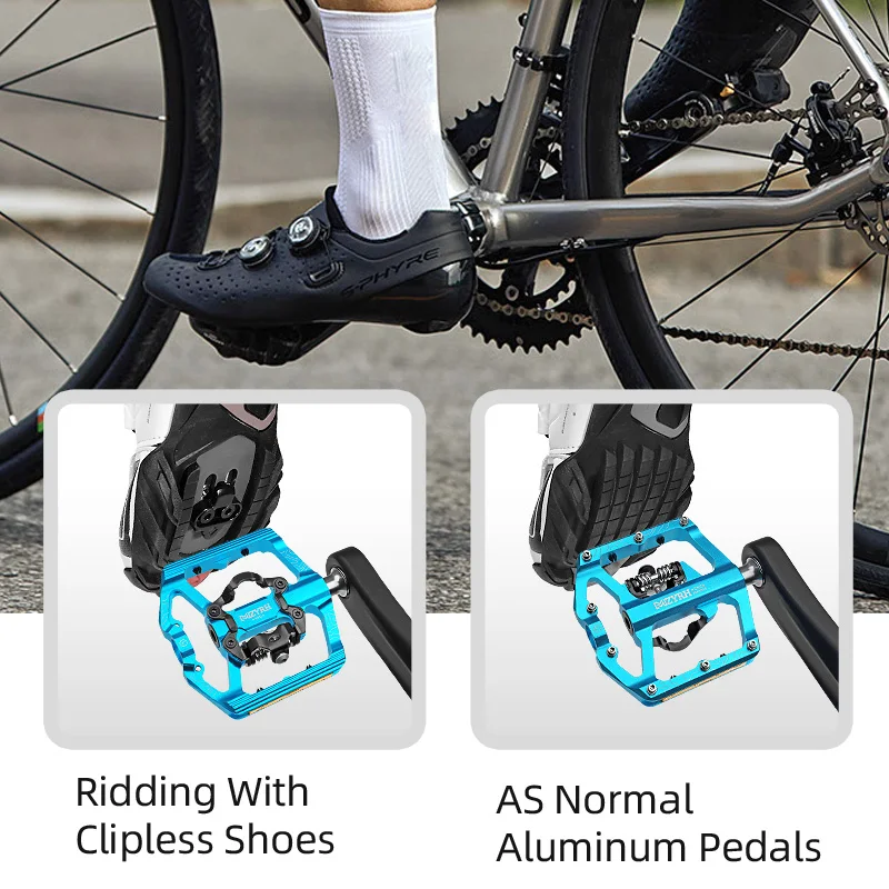 RACEWORKセルフロックSPDペダルMtbペダル自動ペダルクリップ自転車パドルSpdクリートフットレストDUサイクリングベアリングM8100 自転車ペダル 2ベアリング サイクリングロックペダル 両面セルフロック 合金 マウンテンバイクパーツ