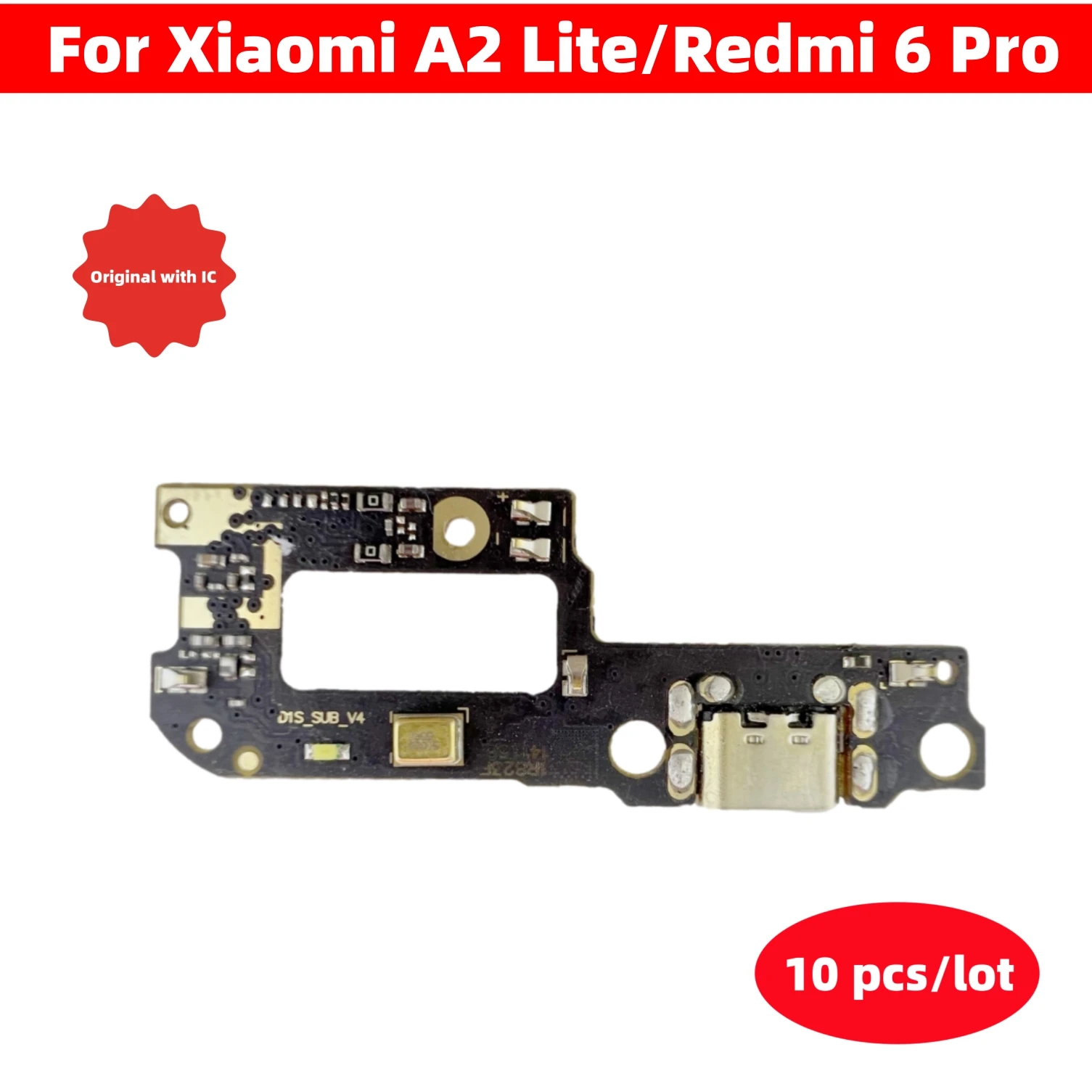 

10 Pcs/Lot USB Charger Dock Charging Port Flex Cable Connector Board For Xiaomi Mi A2 Lite Redmi 6 Pro