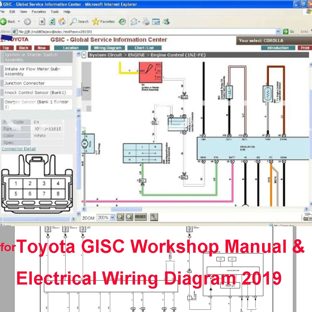 

ECU Repair For Toyota GISC Workshop Manual Service Information Tool Electrical Wiring Diagram Auto Repair ECU All Data Software