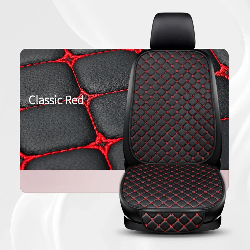 thumbnail image 1 of Juego de fundas universales de cuero PU para asientos de coche, protector de asiento delantero y trasero para las cuatro estaciones, almohadilla de cojín para asiento, accesorios interiores para autom, 1 of 5