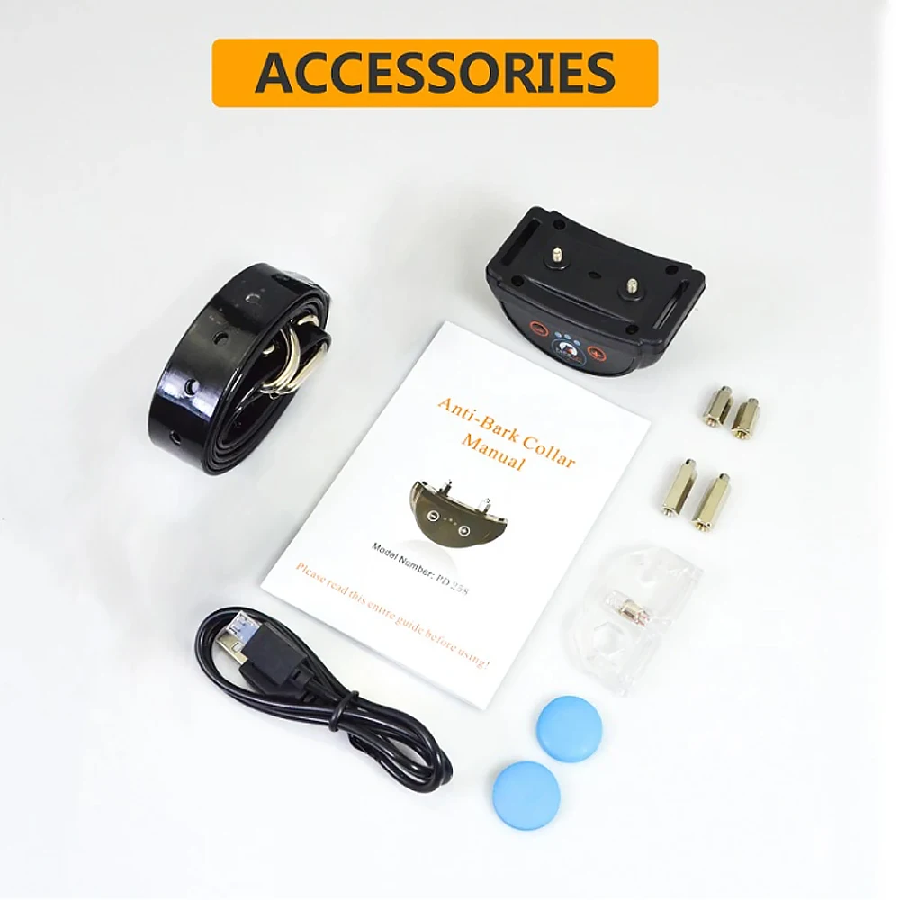 Anti Barking Collar for Large 258L/258S Static Shock Bark Collar 258V Dog Vibration Training Collar 5 Adjust Sensitive Level dog training collar dog bark deterrent