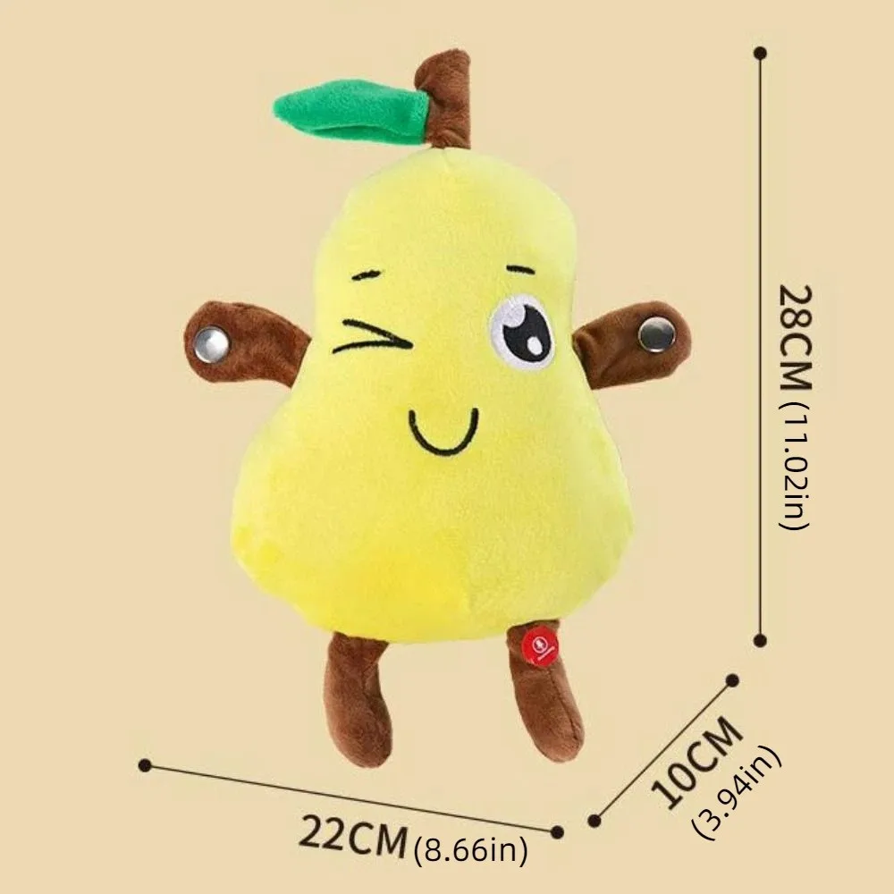 Creative Fruit Induction Metronome Music Modes Cute Fruit Plush Toy Sensory Stuffed Doll Music Rhythm Stuffed Doll