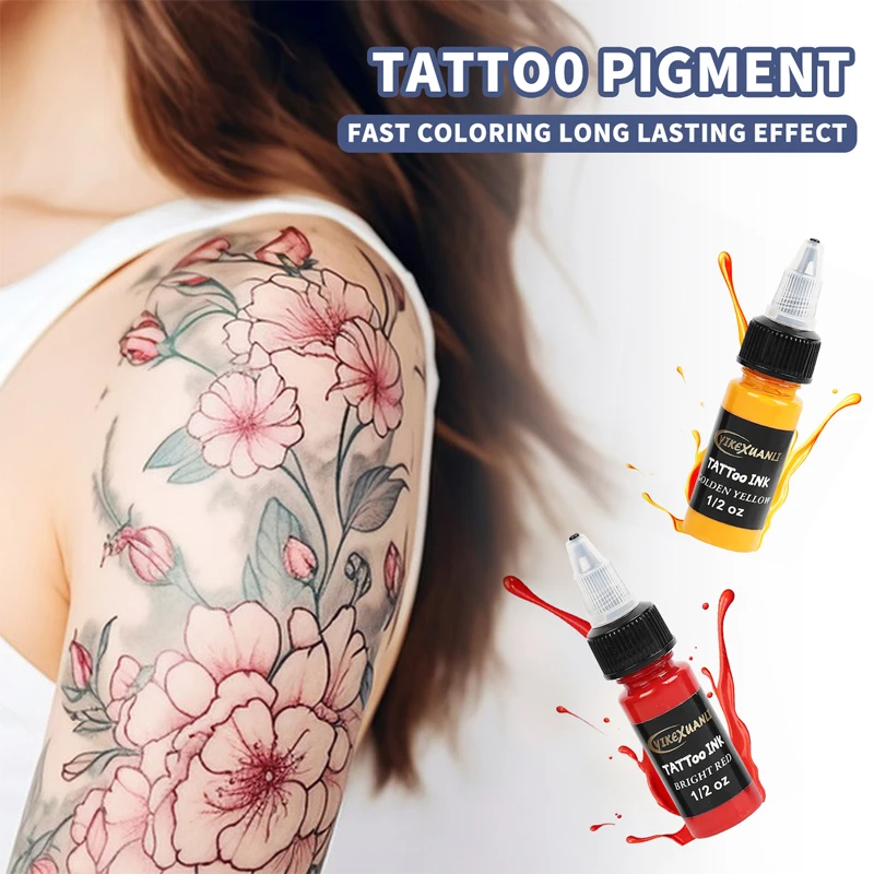 15ml 7colors Tattoo Ink Pigment with box Body Art Tattoo Kits Professional Beauty Paints Makeup Tattoo Supplies Semi-permanent 4