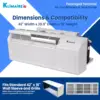 9,000 BTU PTAC Heat Pump A/C R-32 Wi-Fi Enabled with 3.5kW Electric Heater, Remote Control, Drain Kit - 230V 5