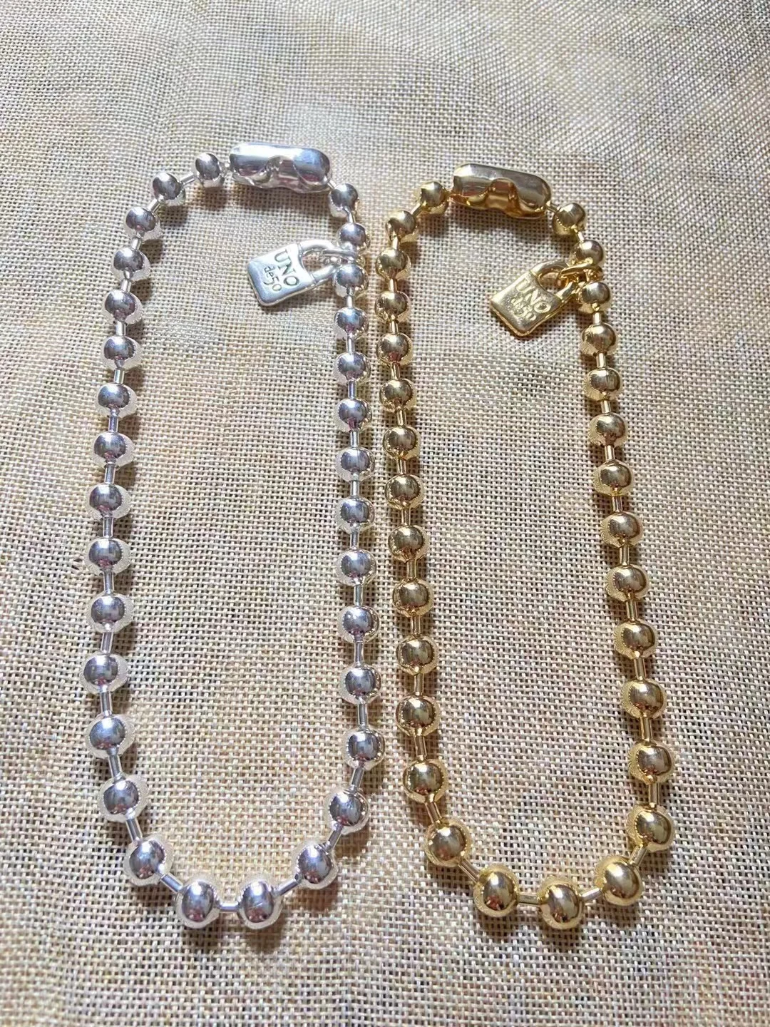 Padlock Pendants Alloy Beaded Necklace Bracelet Set Punk Jewelry Fashion Goth Jewelry Party Punk Long Necklace