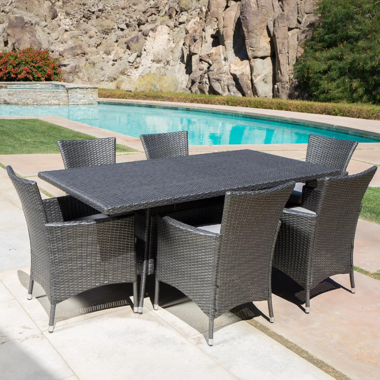 patio Furniture Coffee Shop Garden table and chair set Rattan Restaurant Dining Chair