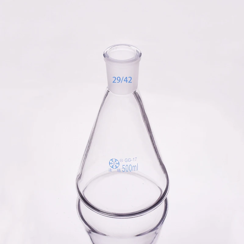 

FAPE Conical flask with standard ground-in mouth 50mL-500mL-10000mL,joint 29/42,Heavy wall Erlenmeyer flask without tick mark