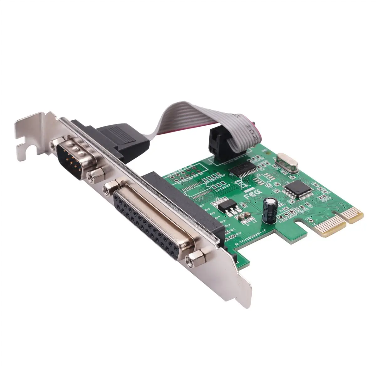 A003 RS232 -232 직렬 포트 COM 및 DB25 프린터 병렬 포트 LPT - PCI-E PCI Express 카드 어댑터 변환기 WCH382L 칩
