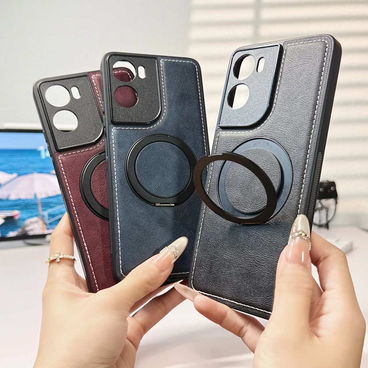 Magnetic Ring Holder Protective Case