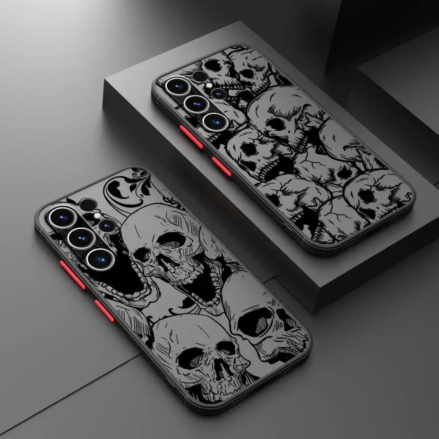 Spooky Skull Pattern Phone Case - Four Designs