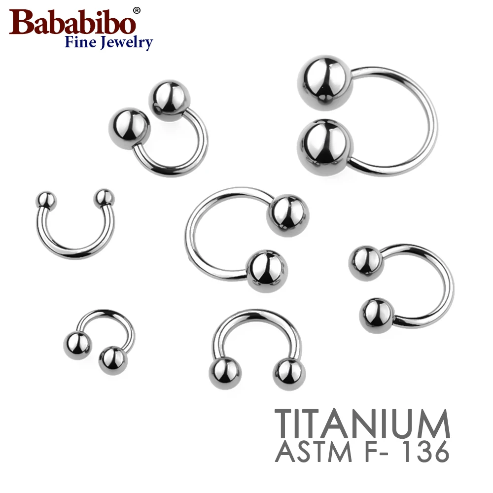 DIY CBR Circular Horseshoe Barbell Titanium Lip Eyebrow Tongue Nipple Helix Tragus Cartilage Septum Piercing 6~16mm 16G 14G piercing jewelry,body piercing earrings,ear piercing jewelry,metal jewelry,body piercing jewelry,body jewelry