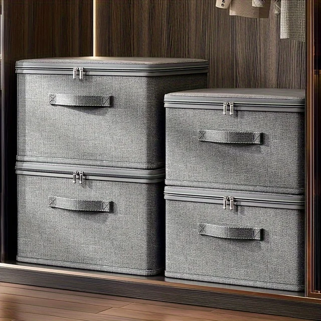 Boîte de rangement pliable en tissu, organisateur de placard polyvalent pour vêtements, fournitures de bureau, coffre de rangement pour l'organisation de la maison 2