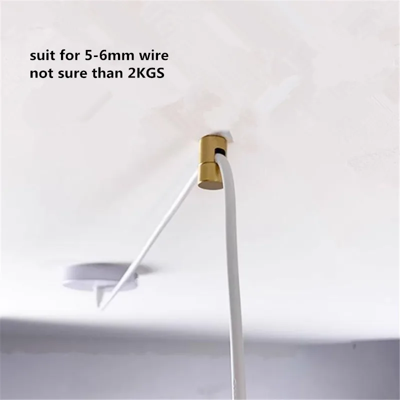 2PCS Chandelier shifter brass lamp cable grips fixing accessories wire displacement lamp translation ceiling mounted metal clips